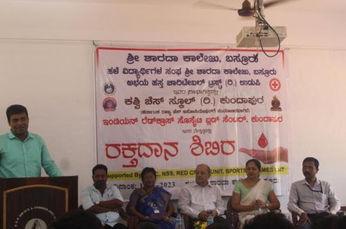 Blood donation camp organized by Kashvi Chess School